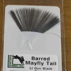 Hareline BARRED MAYFLY TAIL #2 LT DUN BLACK BARRED
