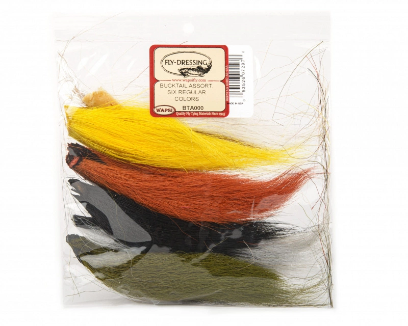 Fly-Dressing Bucktail Assort. 6 Regular Colors - Image 2
